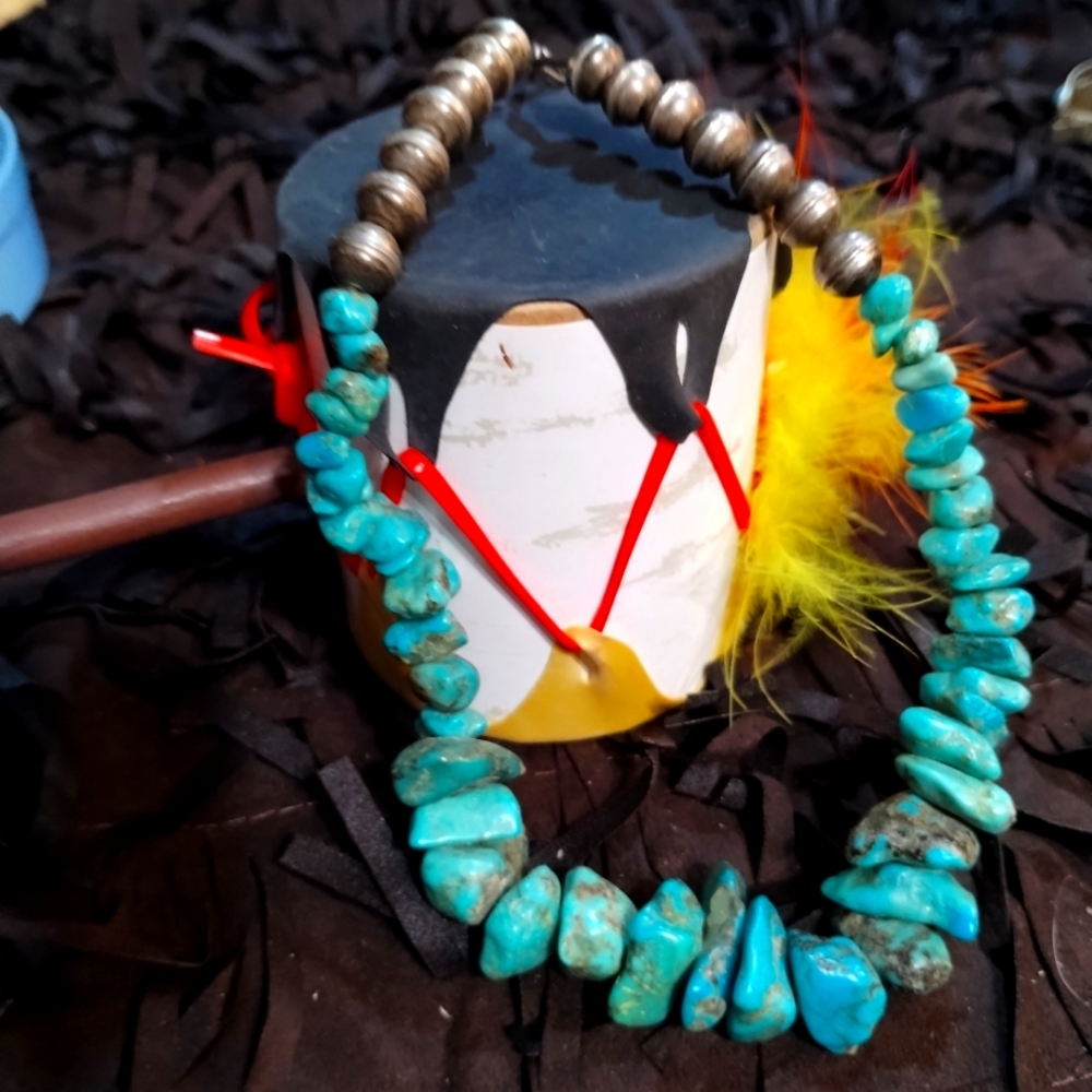 Vintage native american turquoise necklace